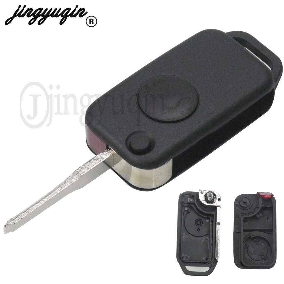 

Jingyuqin для Benz Key Shell Flip Folding Remote Car Keys Чехол для брелока Сменный чехол для Mercedes W168 W124 W202 W210 W211 W203