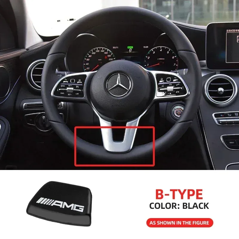 

Для AMG логотип наклейка на руль автомобиля эмблема крышка внутренняя наклейка наклейка для AMG Mercedes Benz GLC GLA W204 W205 W212 W213