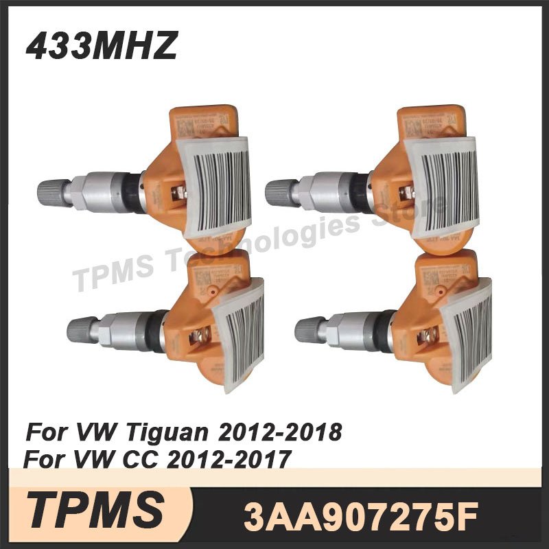 

1/4 шт. датчик TPMS, система контроля давления в шинах для Volkswagen Tiguan CC 2012-2017 3AA907275F 433 МГц