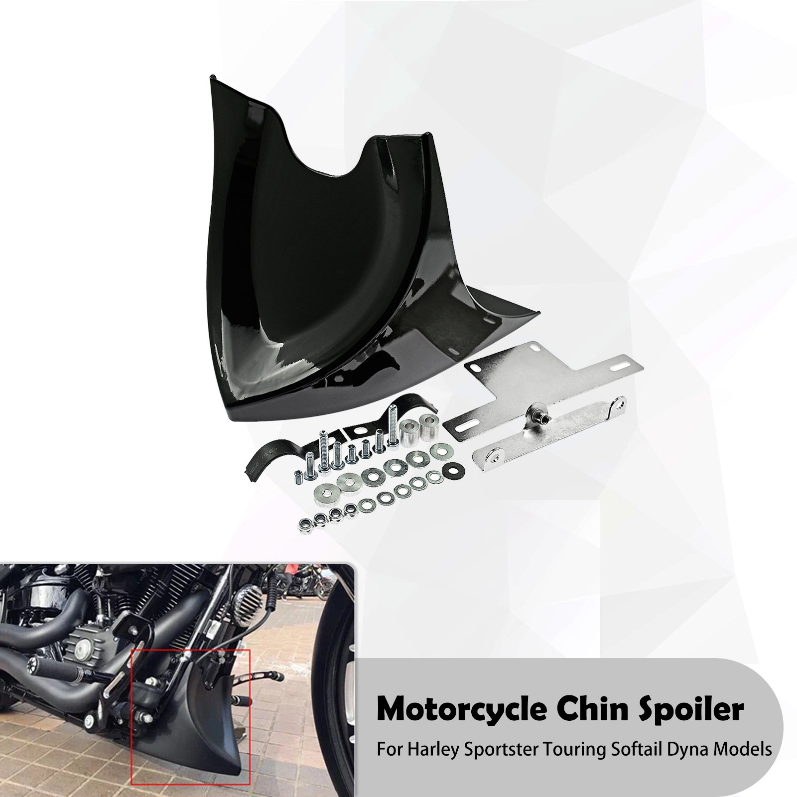 

Передний нижний спойлер для мотоцикла, обтекатель для Harley Touring FLHT FLHX 1996-2017 Softail breaker Dyna 2004-2017
