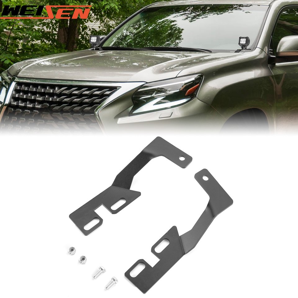 

Для 2010-2023 2ND GEN LEXUS GX 460 автомобильный шарнир на капоте, светодиодный кронштейн/крепление, вспомогательный внедорожный светодиодный светильник/аксессуары для рабочего освещения
