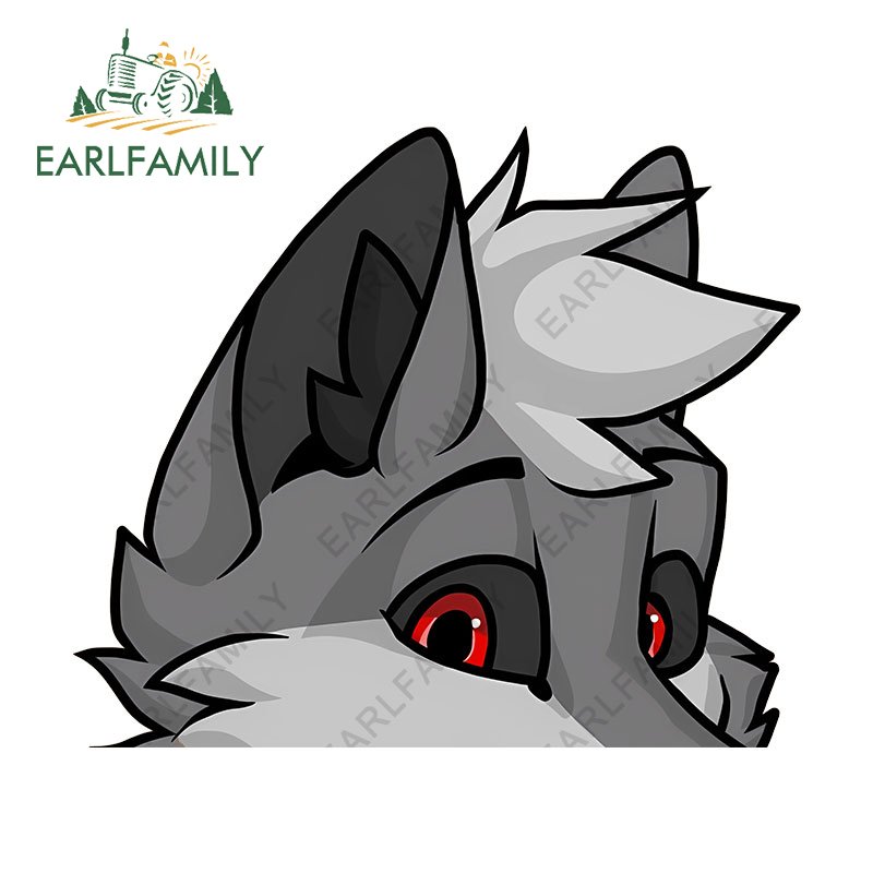 

EARLFAMILY 13 см Для волка пушистый Пек Fanart Автомобильная наклейка кондиционер Водонепроницаемая Наклейка Автомобильные аксессуары для ноутбука графика