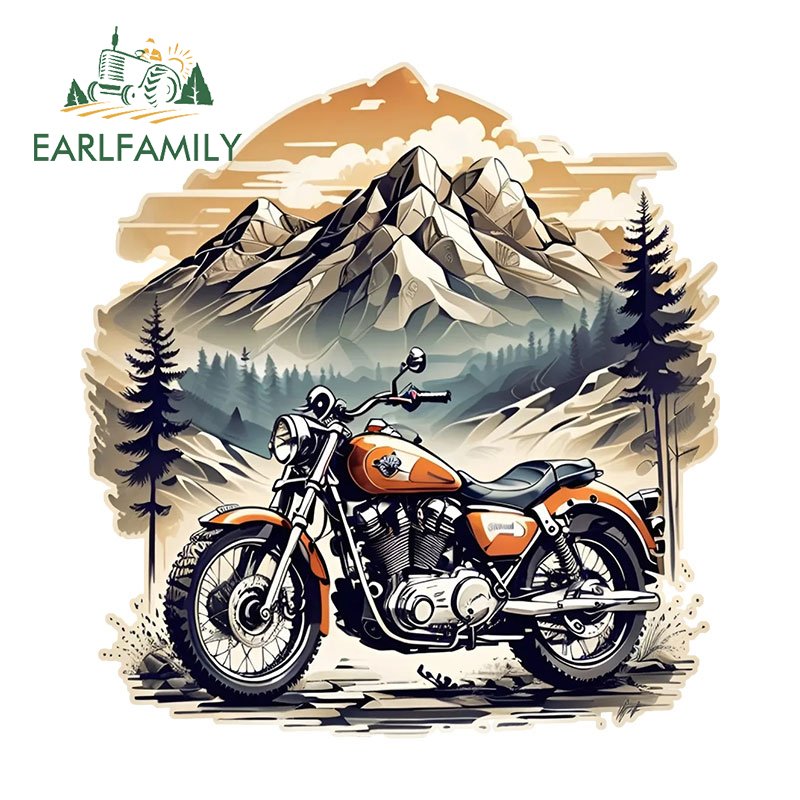 

EARLFAMILY 13 см X 12,3 см для мотоциклов, приключений, автомобильные наклейки, Водонепроницаемый виниловый стикер с зернистой структурой и царапинами для стайлинга автомобилей