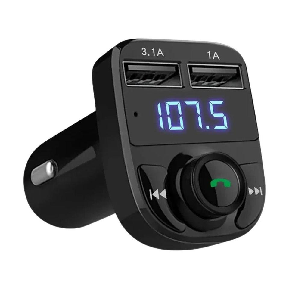 

Автомобильное зарядное устройство Vitog X8 с двумя USB-портами, Fm-передатчик, Aux-модулятор, Bluetooth, автомобильный комплект громкой связи, автомобильный аудиоплеер, mp3-плеер