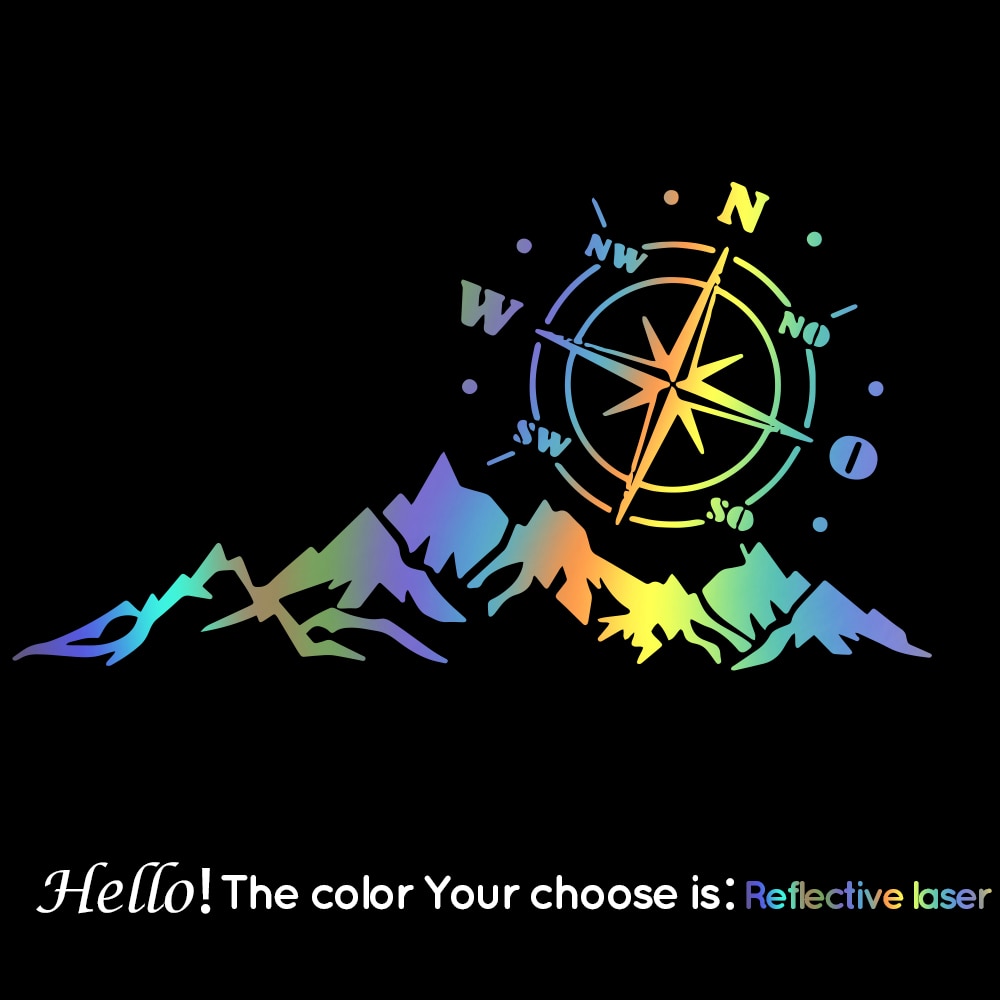 

Автомобильная наклейка с компасом для внедорожника, внедорожника, жилого автофургона, светоотражающие наклейки с компасом, автомобильные наклейки, декоративные аксессуары