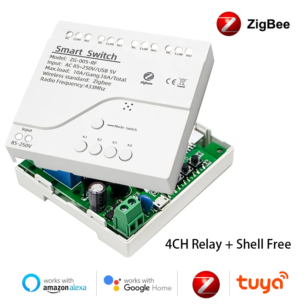 

Scimagic-RC Умный переключатель Zigbee 4 канала 12/24/220В