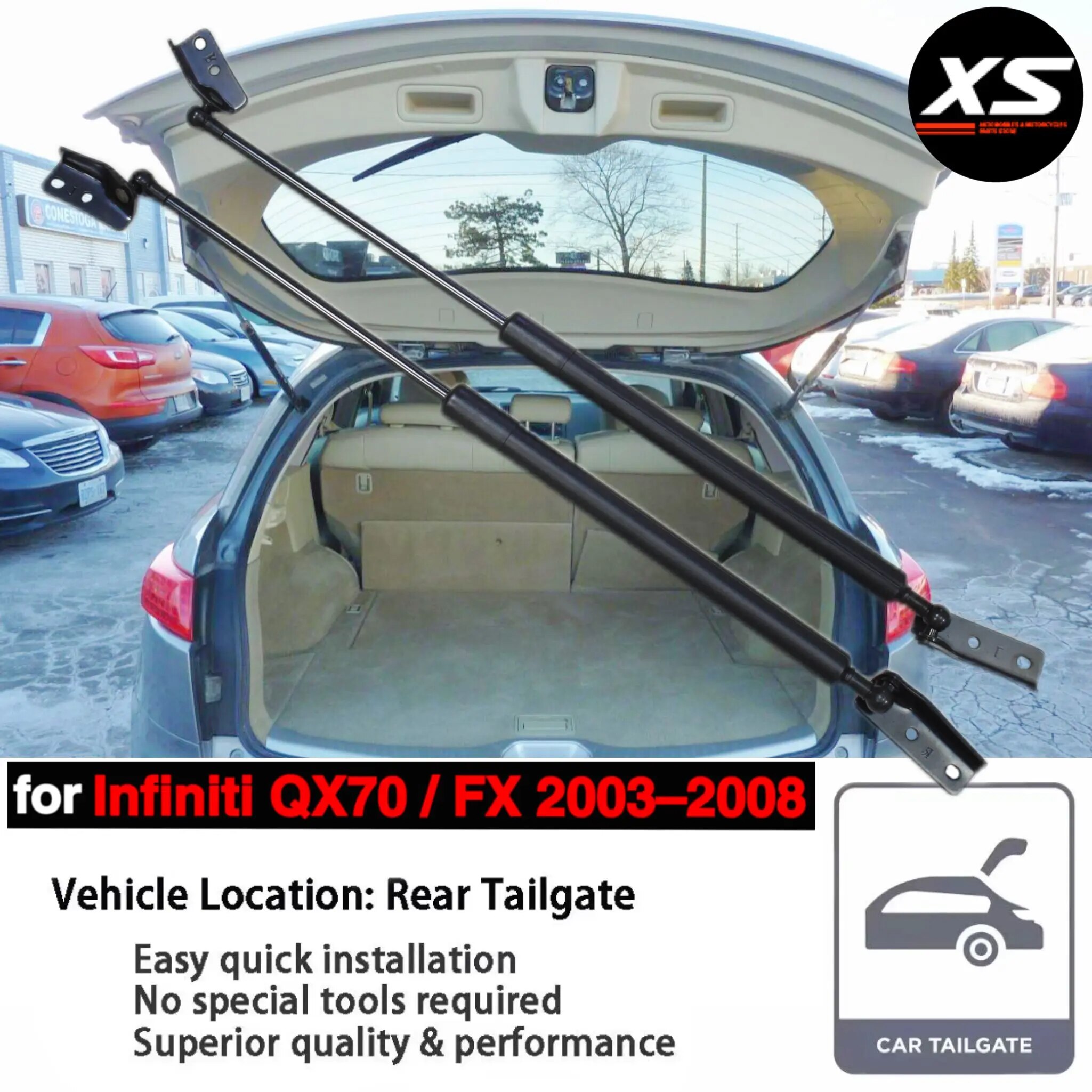 

Газовые стойки для Infiniti FX35 FX45 QX70 (S50) 2003-2008, задний подъемник багажника, опоры, амортизаторы, пружина амортизатора