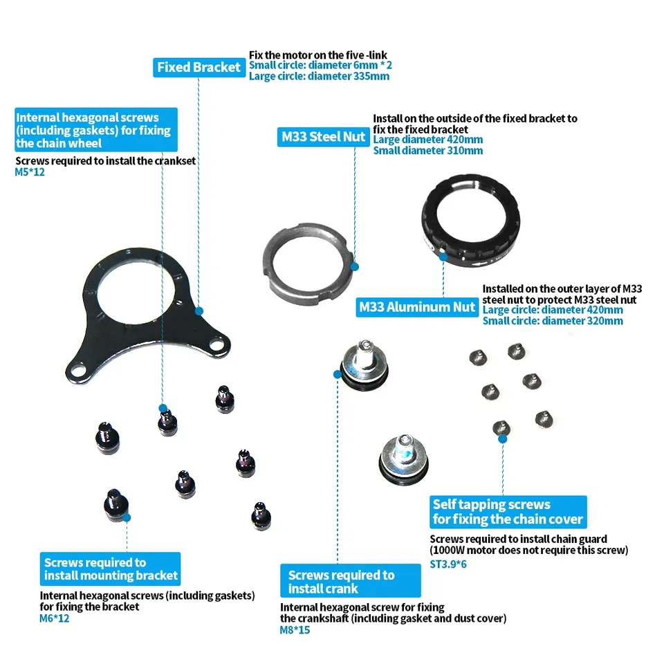 

Аксессуары для двигателя BAFANG BBS01B BBS02B BBSHD