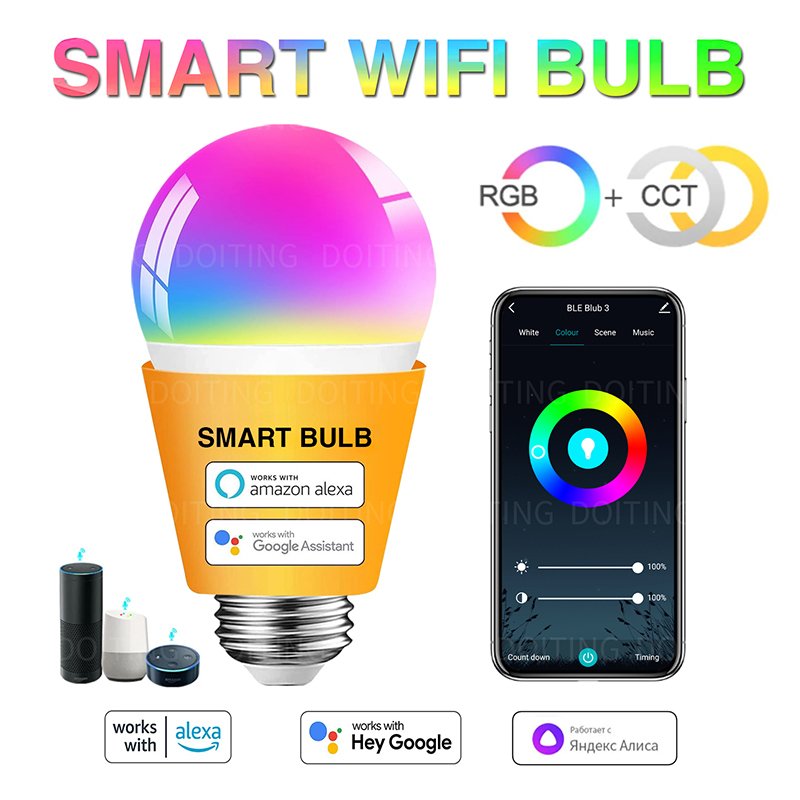 

DOITING RGB умная LED лампа Wi-Fi 15/18/20 Вт
