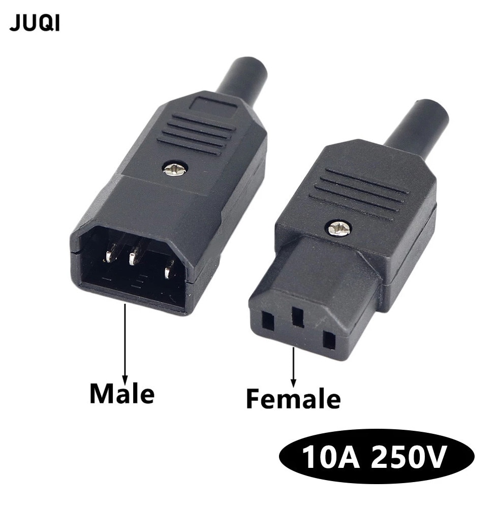 

Розетка и штекер IEC C13 C14 10А 250В