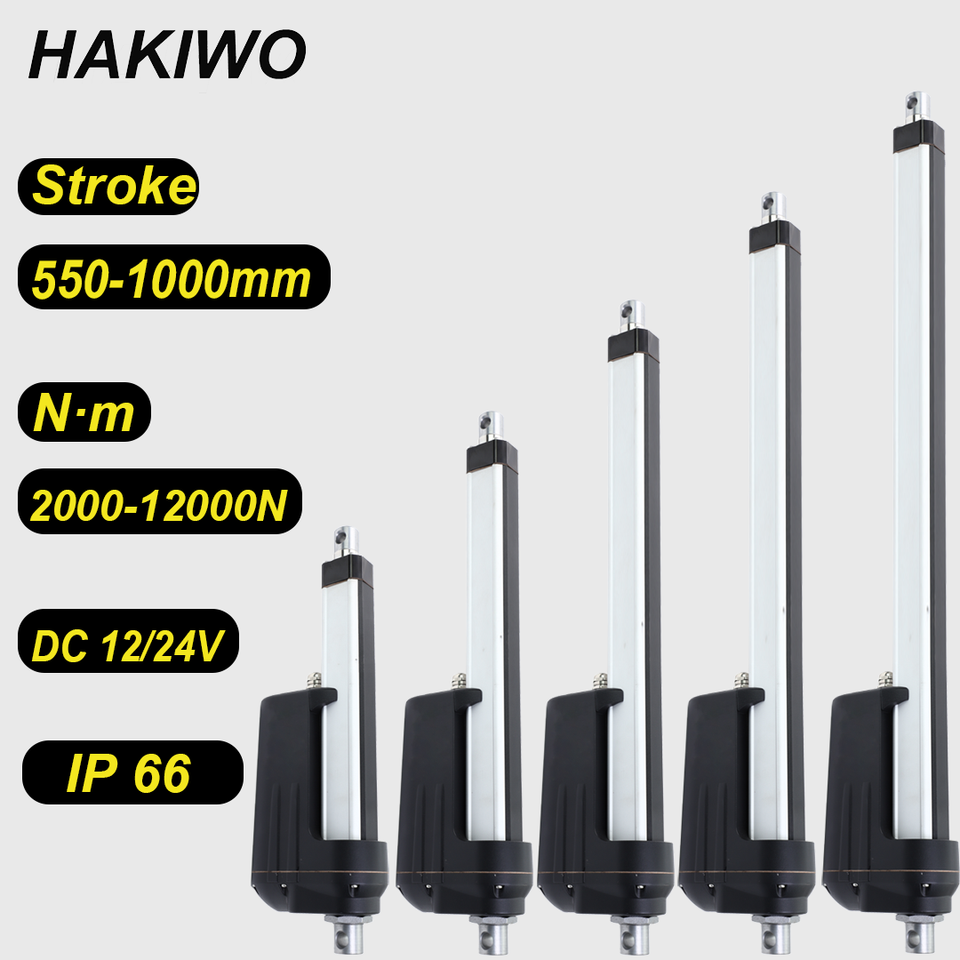 

Линейный привод HAKIWO 12/24В 12000Н IP67 550-1000 мм
