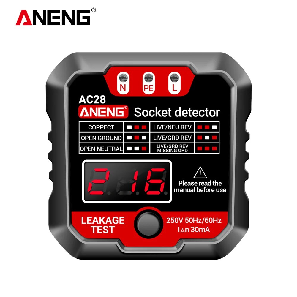 

ANENG AC28 Цифровой тестер розеток