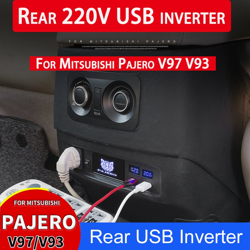 

Для Mitsubishi V97V93 Pajero, заднее USB-зарядное устройство, инвертор, розетка, модификация Pajero 4, подлокотник, USB-аксессуары