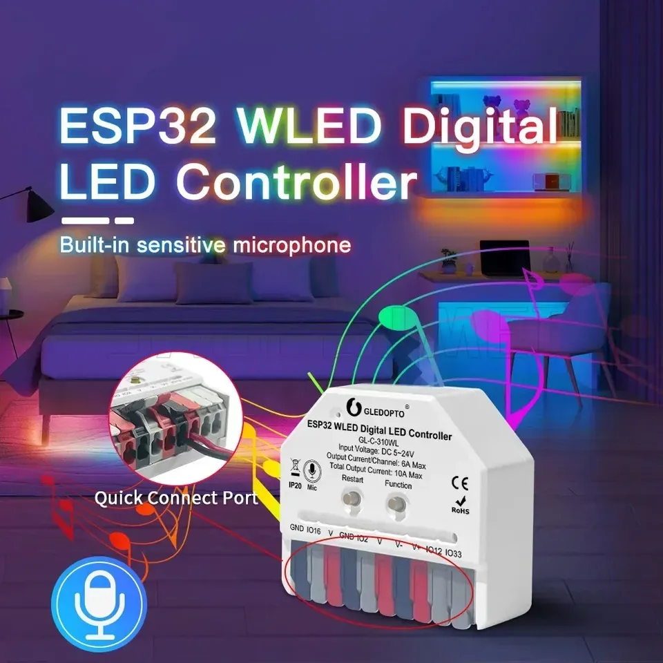 

ESP32 Мини WLED контроллер GLEDOPTO