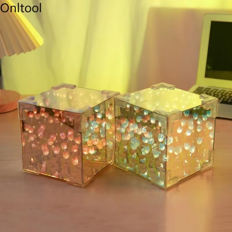 

LED ночник 3D облако тюльпан