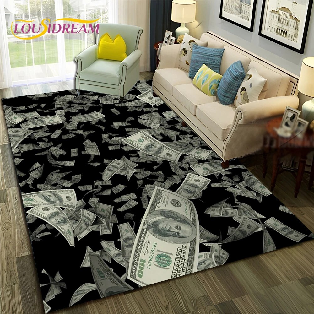 

3D ковёр LOUSIDREAM с узором из долларов