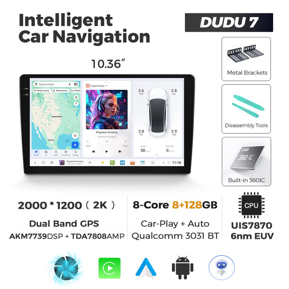 

DUDUAUTO Android все в одном автомобильное радио универсальное для Toyota Volkswagen Hyundai Honda Nissan Benz мультимедийный стереоприемник GPS