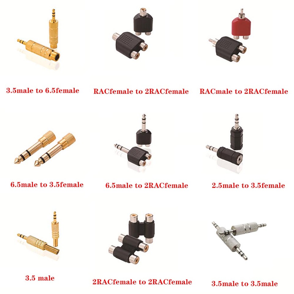 

Переходник 2.5/3.5/6.35 мм на RCA LAJQTAO