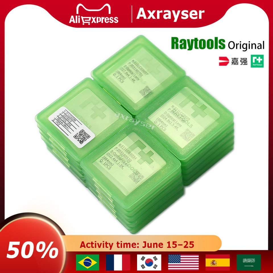 

Raytools Лазерная защитная линза JGS1 Quartz Fused Silica 37x7 для резки волокна