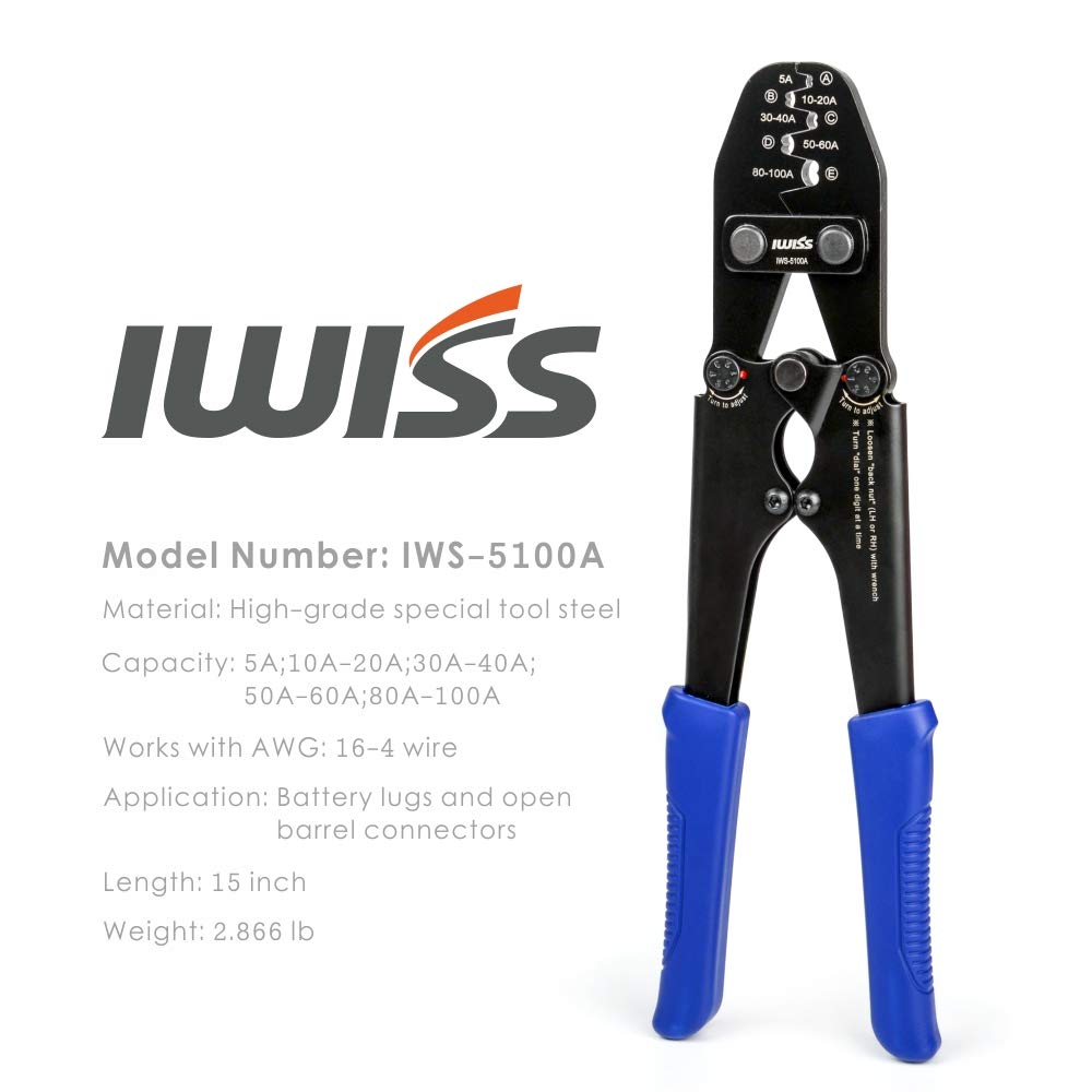 

IWISS IWS-5100A Плоскогубцы для обжима проводов 5A-100A