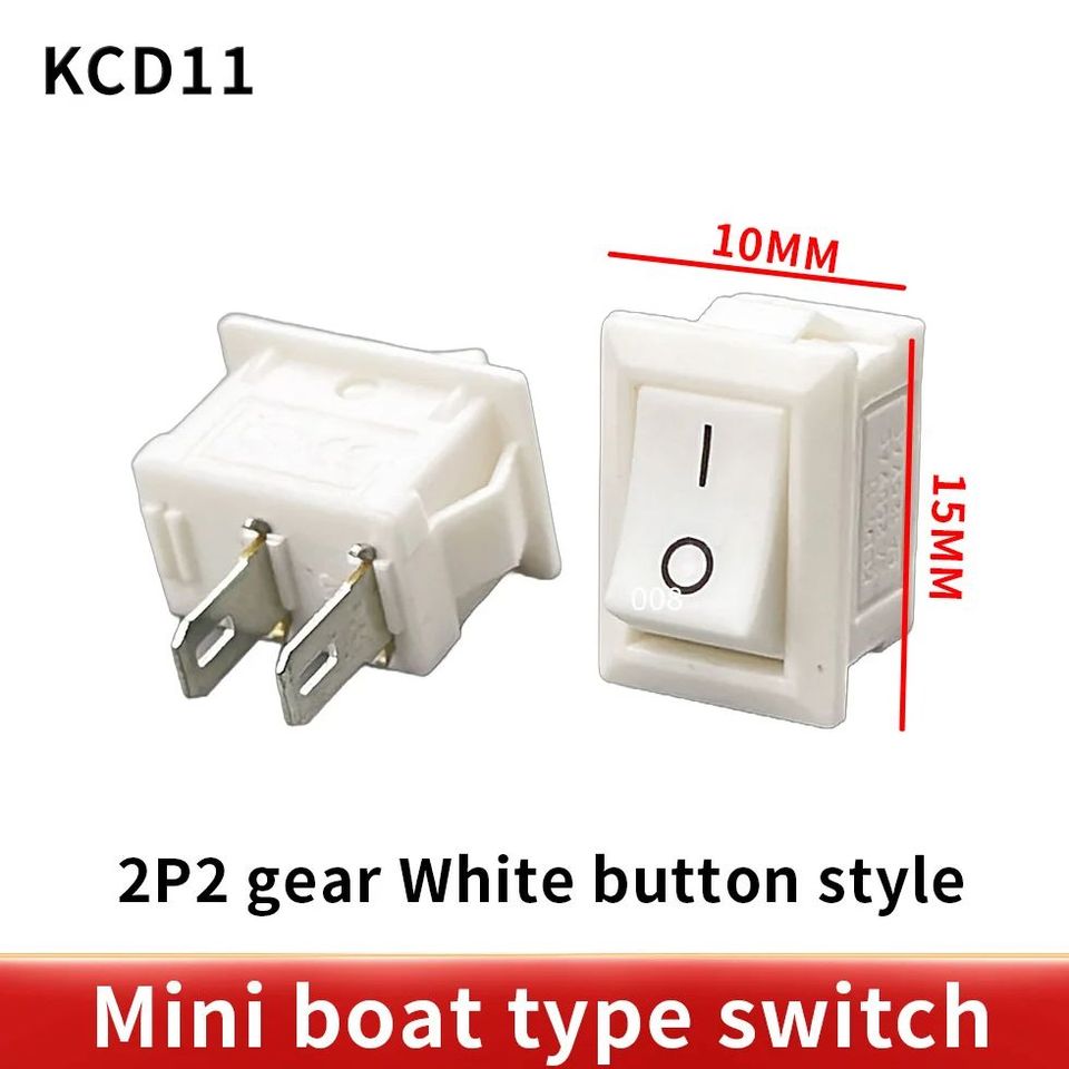 

Кнопочный переключатель 10x15 мм SPST 2Pin 3A 250V KCD11, 10 шт., кнопочный переключатель 10 мм * 15 мм, черный, красный и белый