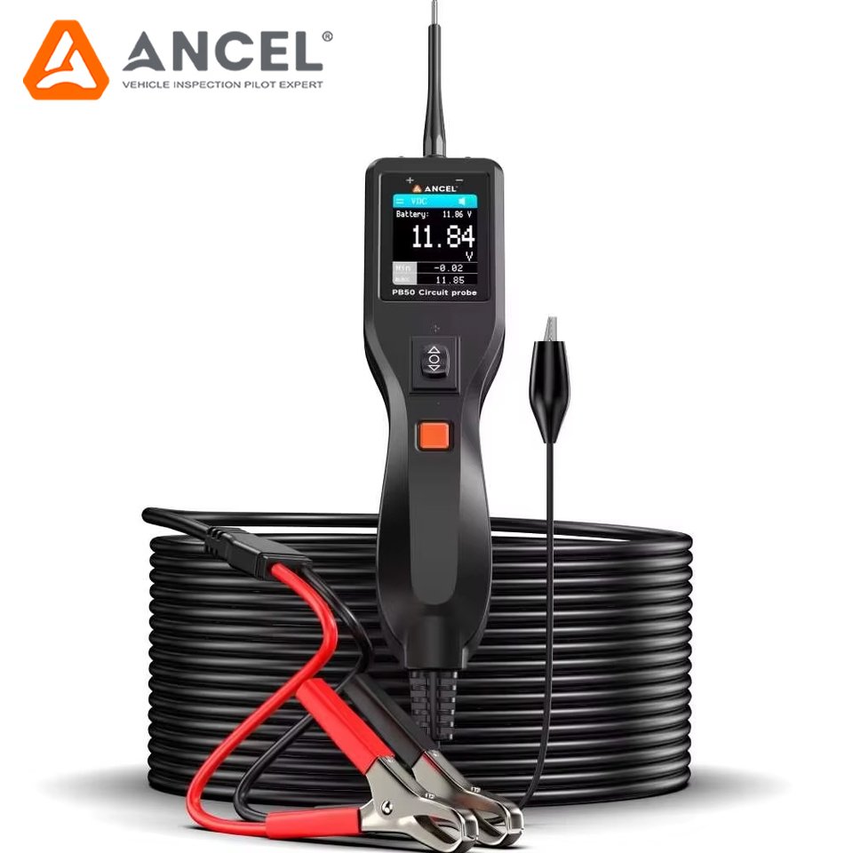 

Ancel PB50 тестер автомобильных цепей, инструмент для проверки автомобильного блока питания, комплект зондов 12 В 24 В, электрическая система, механический рабочий инструмент