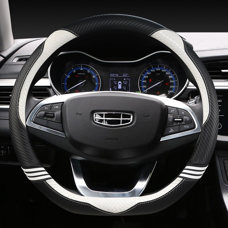 

D-образный чехол на руль из искусственной кожи для Geely Atlas Emgrand EC7 Coolray VW Golf 7 Hyundai Santa fe 2014-2020