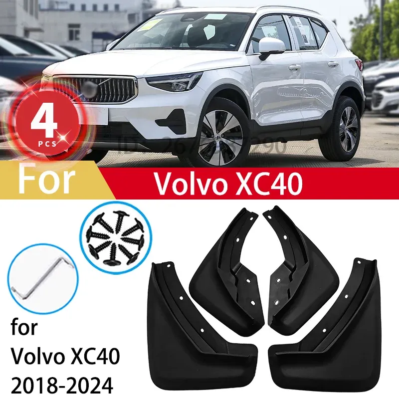 

Для Volvo XC40 2023 2024 2018-2022 4 шт. автомобильные брызговики на крыло брызговик стилин передние и задние автоаксессуары