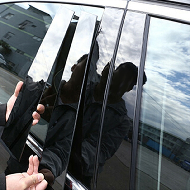

6 шт., наклейки на Автомобильные стойки для окон и дверей Honda Pilot Ridgeline 2009, 2010, 2011, 2012, 2013, 2014, 2015, аксессуары