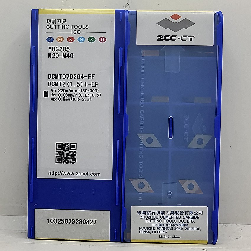 

DCMT070202-EF YBG202 YBG205 YBM153/DCMT070204-EM YBG202 YBG205 YBG205H YBG153 YBM253 ZCC.CTT карбидная токарная вставка CNC, 10 шт./коробка