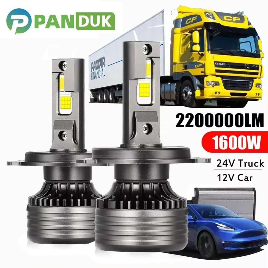 

PANDUK H7 LED H4 Светодиодные лампы Canbus Фара 1600 Вт 2200000LM H11 HB4 9006 HB3 9005 Auto Moto 12 В Автомобильный 8875 ЧИП 24 В Для грузовика