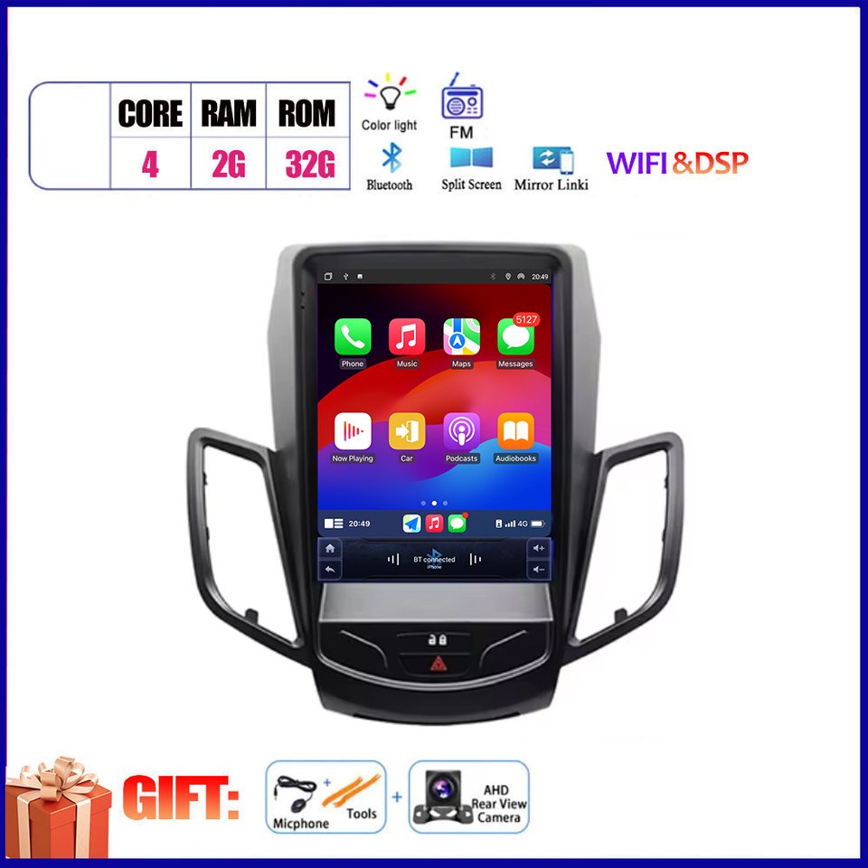 

9,7-дюймовый для Ford Fiesta MK7 2009-2016 Android Auto Carplay GPS-навигация Стерео Мультимедийный плеер Экран Wi-Fi без 2din BT