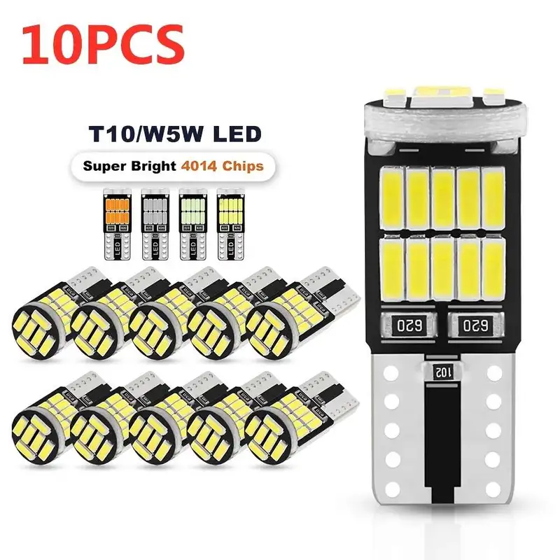 

10x T10 W5W Светодиодный Canbus 4014 SMD 6000K 5W5 Автомобильный Интерьер Купольный Светильник Для Чтения Номерного Знака Фот...