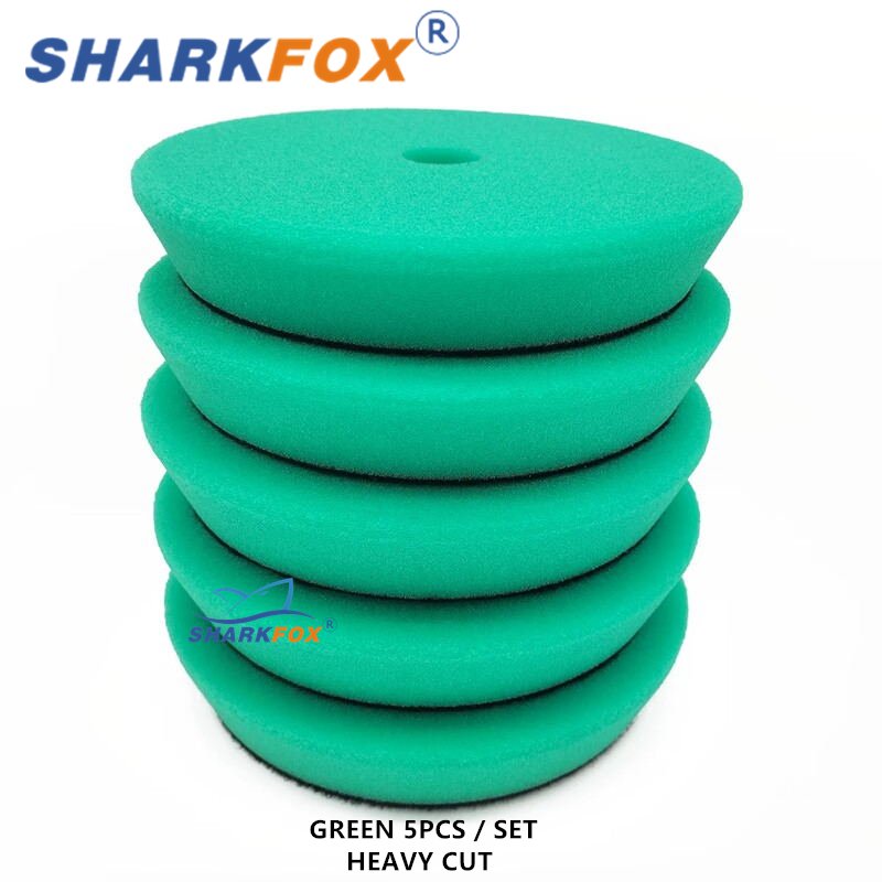 

Sharkfox 5/6-дюймовая губка для полировки автомобиля, восковые подушечки, набор для полировки лодки, автомобиля, буферная полировка колес, удаляет царапины