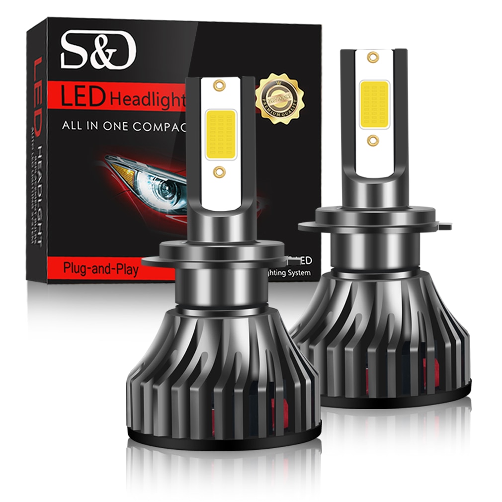 

2 шт. H4 H7 Led 20000LM Лампа Автомобильная фара H1 H3 LED H8 H11 9005 HB3 9006 HB4 9012 HIR2 H27 880 3500K 6500K 8500K Авто 12V