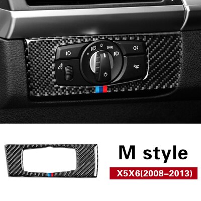 

Для BMW E70 E71 X5 X6 2008-2013 углеродное волокно, кнопки переключателя фар, декоративная крышка, внутренняя отделка, наклейка для стайлинга автомобиля, 1 шт.