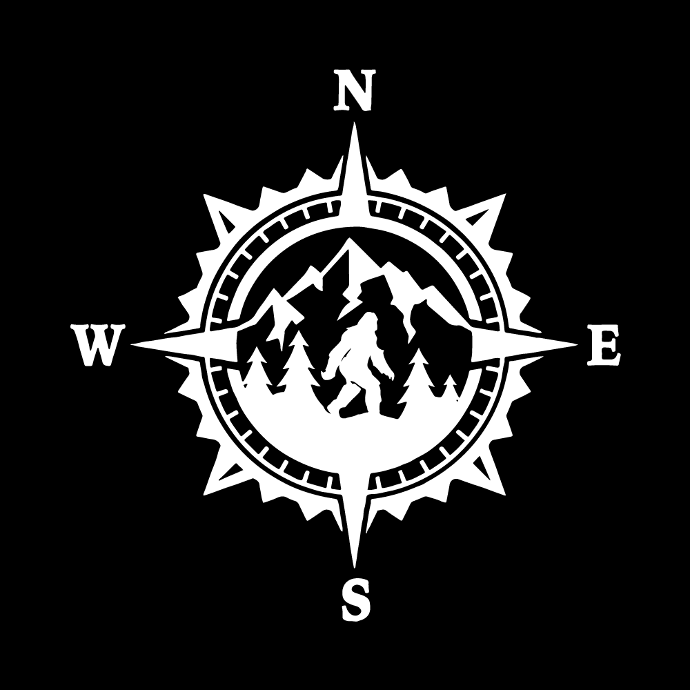 

Автомобильная наклейка и переводная картинка Bigfoot и Compass дизайн наружная Водонепроницаемая Colorfast Наклейка Декор автомобильное Окно Дверь