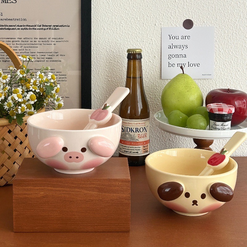 

Керамическая миска с животными, 500 мл