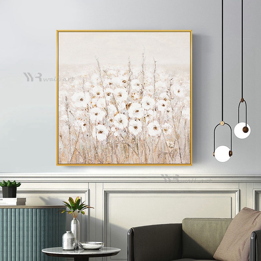 

Картина маслом "Белые цветы", YYR wall art