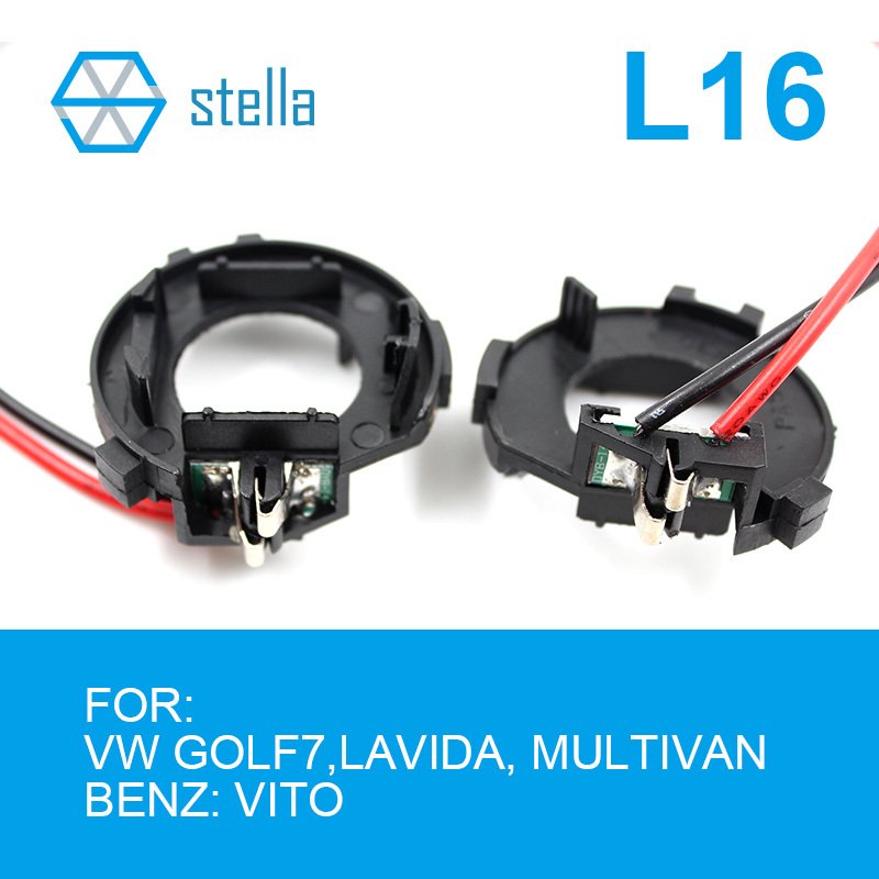 

Stella 2 шт. H7 светодиодные держатели фар/Адаптеры основание лампы для VW GOLF 7, LAVIDA, MULTIVAN для BENS VITO аксессуары для фар