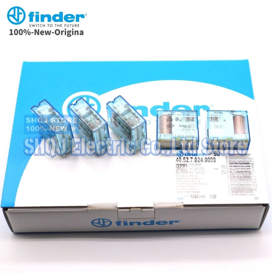 

Релейная катушка Finder 40.52 серии 24VDC 8A 2CO