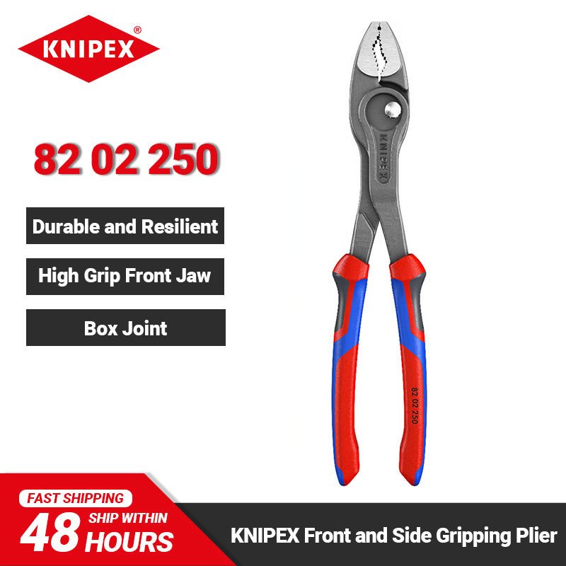 

KNIPEX 82 02 250 Плоскогубцы с двойной рукояткой для передней и боковой захваткой с регулировкой кнопок 250 мм Многофункциональные электрические плоскогубцы