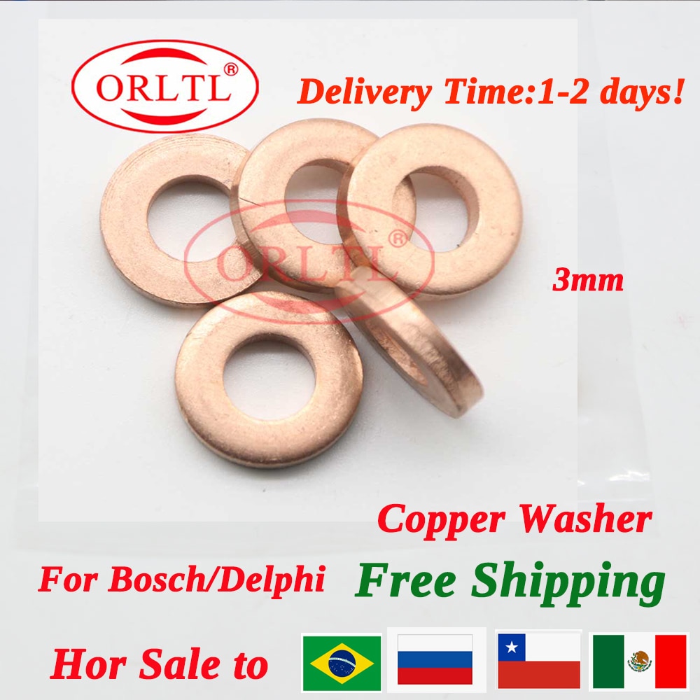 

ORLTL 5 шт./лот F00VC17502 F00VC17503 F00VC17504 F00VC17505 F00VC17506 медные шайбы прокладки 9001-850C для инжектора BOSCH Delphi
