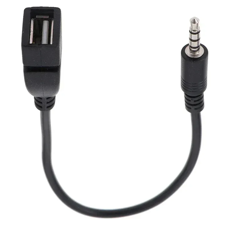 

Автомобильный аудиокабель OTG гнездовой адаптер Aux на USB MP3 Воспроизведение декодер воспроизведения музыки USB флеш-накопитель 3,5 мм фотокабель
