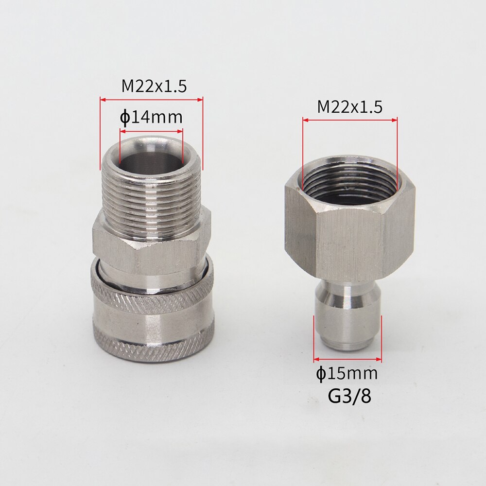 

Быстроразъемная муфта Kaikarai M22/14MM для мойки высокого давления