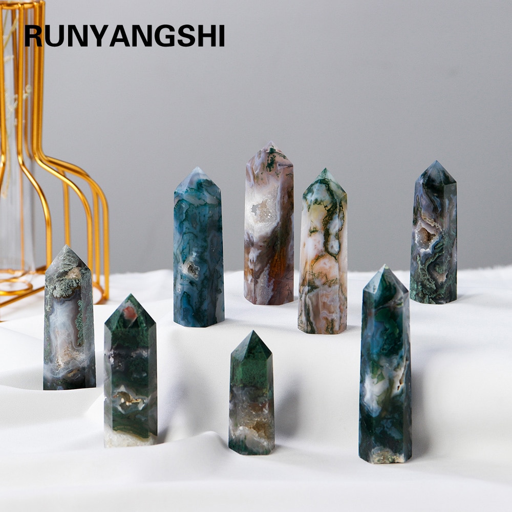 

Кристалл мох агат Runyangshi