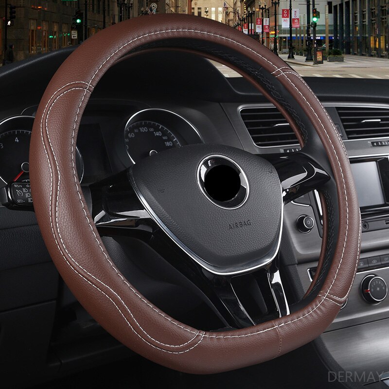 

D-образный чехол рулевого колеса автомобиля из искусственной кожи для Nissan Qashqai J11 Nissan X-trail T32 Golf 7 Tiguan 2019 2020 Kia Optima K5 2021