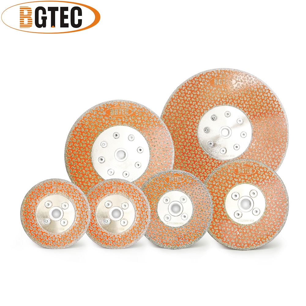

BGTEC 1 шт. 4 дюйма 4,5 дюйма 5 дюймов 7 дюймов 9 дюймов Алмазный фланцевый односторонний алмазный лезвие пилы для плитки мрамора