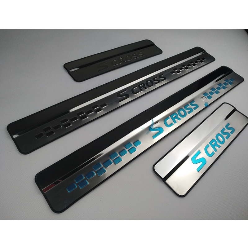 

Для Suzuki SX4 S-Cross S Cross 2014-2018 2019 нержавеющие двери и подоконники Kick Plate, защита педали, аксессуары для стайлинга автомобиля