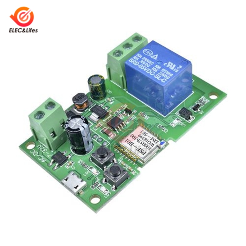 

USB5V/DC7-32V Wi-Fi релейный модуль для eWeLink APP дистанционное управление самоблокирующееся беспроводное реле задержки для умного интеллектуального домашнего переключателя